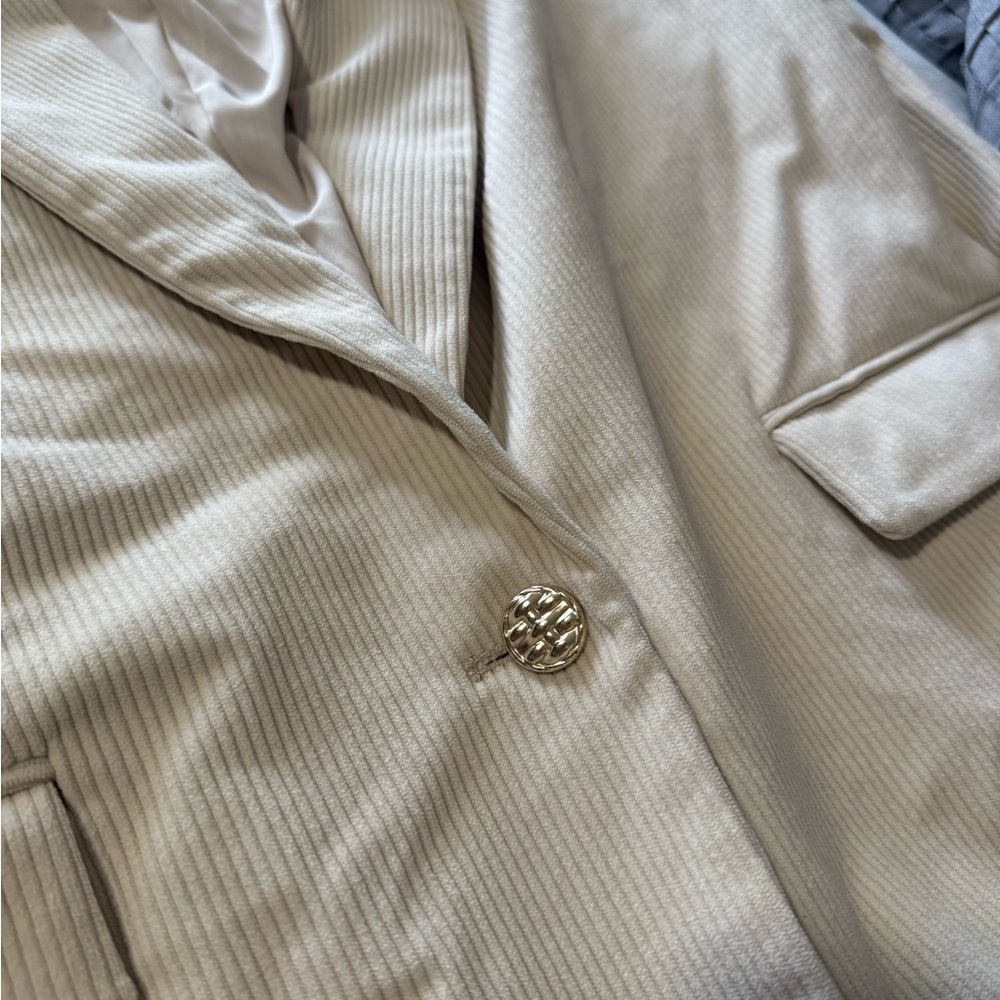 Rachel Zoe Cream Corduroy Blazer - Picture 4 of 7